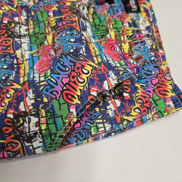 LoveLove Women's Graffiti Print Jogger Pants 3X Colorful Streetwear - Picture 7 of 16
